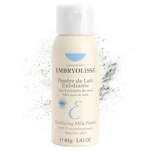 Embryolisse Exfoliating Face Scrub Powder - Facial Cleanser That Exfoliates Tones And Softens The Skin - With Coconut & Milk Powder - For All Skin Types Even Sensitive 1.41 Oz