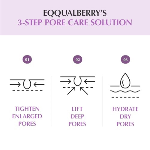 Eqqualberry Purple Pdrn Pore Minimizing Serum Vegan Collagen & Peptides For Pore Refining & Skin Elasticity Niacinamide & Cica Exosome For Calming Korean Glass Skin 1.01 Fl Oz