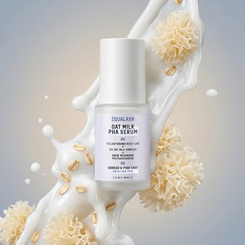 Equalrxn Oat Milk Pha Serum - Gentle Exfoliating Hydrating Milky Nourishing Formula With 6% Lactobionic Acid & 2% Oat Milk For Sensitive Skin Care