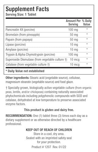 Biotics Research Intenzyme Forte 50 Tablets