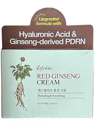 Esfolio Red Ginseng Cream 2.82 Fl Oz Nourishing Facial Moisturizer Daily Skin Conditioning Support Soft Cream Texture Hydration Care Korean Skincare Routine Face Cream