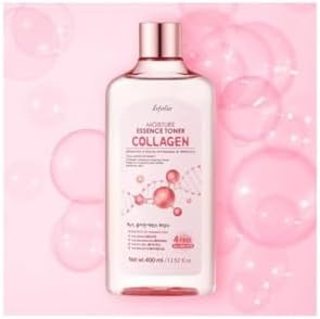 Esfolio Moisture Collagen Essence Toner 13.52 Fl Oz Hydrating Facial Toner With Hydrolyzed Collagen Hyaluronic Acid And Niacinamide Daily Korean Skincare For Smooth Refreshed Looking Skin