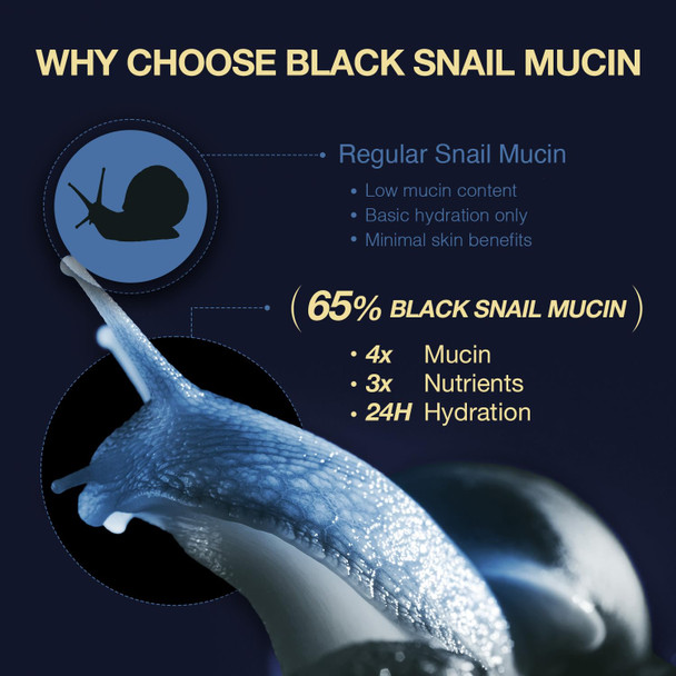 Essenherb Black Snail Signature Lift Cream Korean Skincare Firming Moisturizer With 65% Snail Mucin Peptides & Hyaluronic Acid Cream For Skin Texture & Elastic-Looking Finish 0.50 Fl Oz (15Ml)