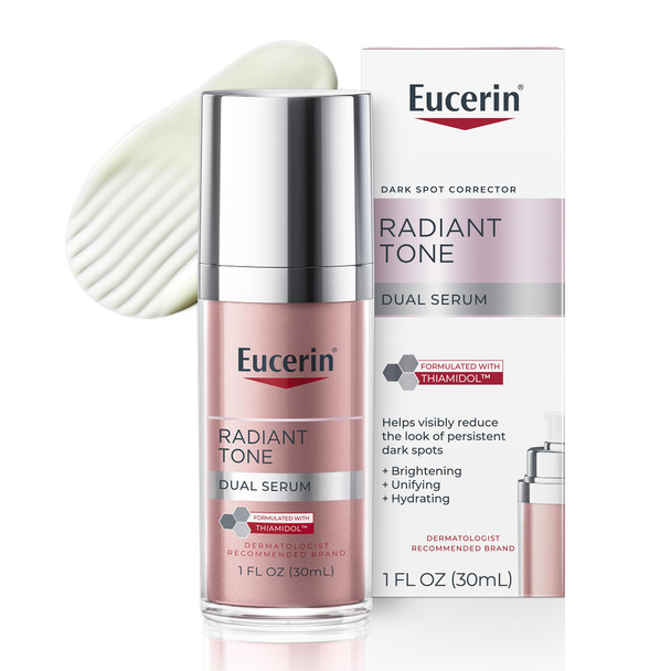 Eucerin Radiant Tone Dual Serum Dark Spot Corrector Dark Spot Serum With Thiamidol And Hyaluronic Acid 1 Fl Oz Bottle