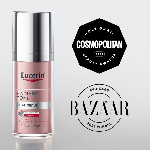 Eucerin Radiant Tone Dual Serum Dark Spot Corrector Dark Spot Serum With Thiamidol And Hyaluronic Acid 1 Fl Oz Bottle
