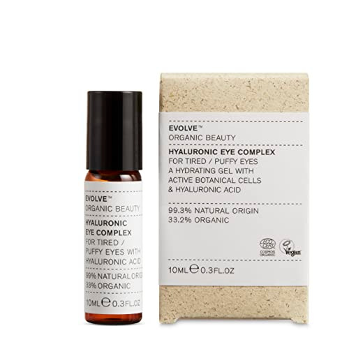 Evolve Organic Beauty - Natural Hyaluronic Eye Complex Small-Batch Vegan Clean Beauty (0.3 Fl Oz 10 Ml) Packaging May Vary