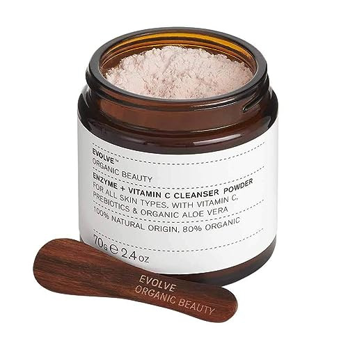 Evolve Organic Beauty - Natural Enzyme + Vitamin C Cleanser Powder Small Batch Vegan Clean Beauty (2.4 Oz 70 Ml) Packaging May Vary