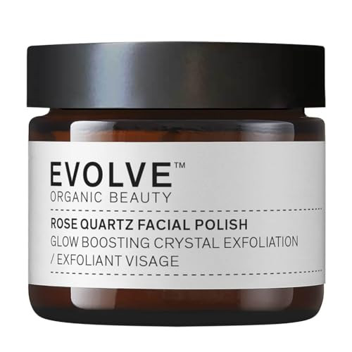 Evolve Organic Beauty - Natural Rose Quartz Facial Polish Small-Batch Vegan Clean Beauty (2 Oz 60 Ml) Packaging May Vary