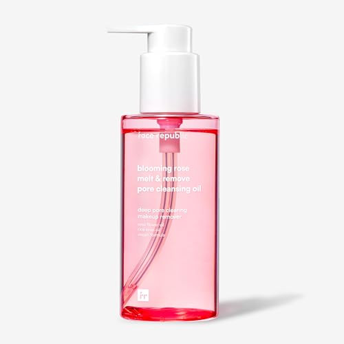 Face Republic Blooming Rose Melt & Remove Pore Cleansing Oil 150Ml 5.07 Fl Oz Oil Cleanser For Face Pore And Sebum Care Blackhead Remover Waterproof Makeup Remover Vegan Korean Skin Care