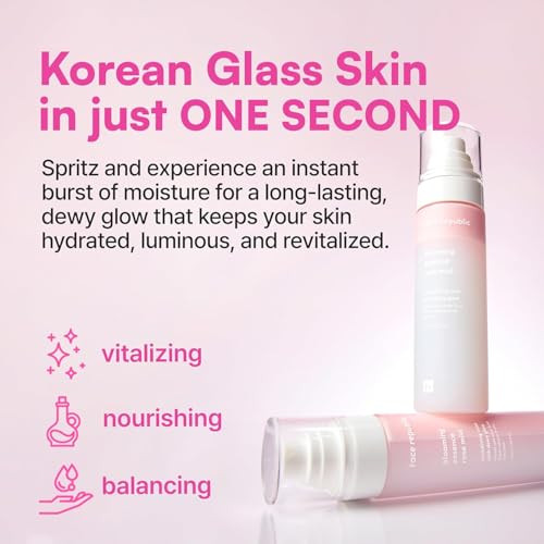 Face Republic Blooming Essence Rose Mist 100Ml 3.38 Fl Oz Instant Glass Skin All In One Mist Revitalizing Nourishing Deep Hydration Dewy Glow Damask Rose Bakuchiol Vegan Korean Skin Care