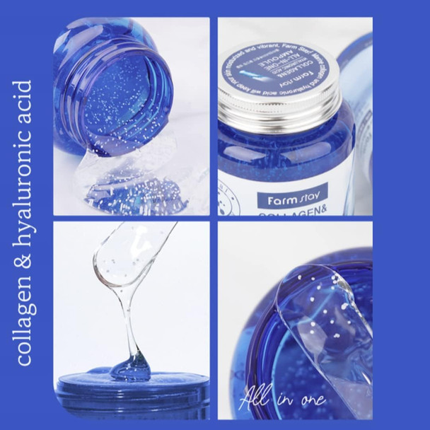 Farmstay Collagen And Hyaluronic Acid All-In-One Ampoule - Face Serum Reduces Fine Lines And Wrinkles - Serum For Face With Marine Collagen 8.45 Oz