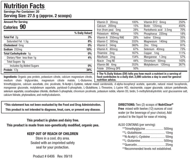 Biotics Research Nutriclear Free 20 Oz