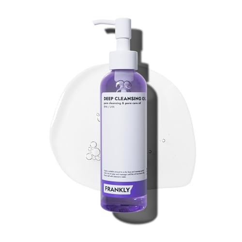 Frankly Pore Cleansing Oil Oil Cleanser For Face Deep Makeup Remover & Blackhead Cleanser With Bha Lha Amino Acids & Hyaluronic Acid All Skin Types Korean Skin Care 6.8 Fl Oz