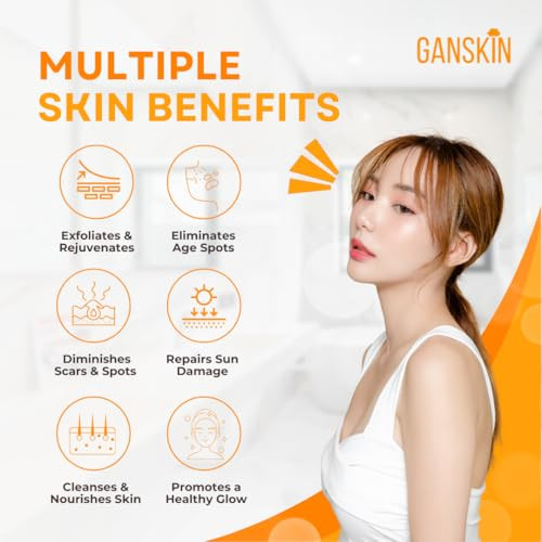 Ganskin Turmeric Face Cream All Natural Skin Brightening Lotion Turmeric Whipped Body Butter For Dark Spots Hyperpigmentation Skincare Cleanses Fights Acne Evens Tone Scars Sun Damage