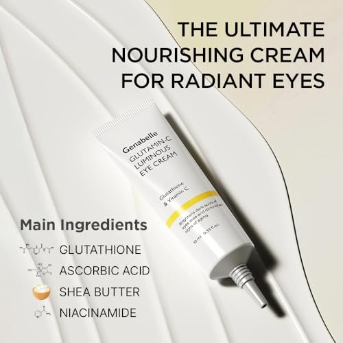 glutathione for eyesight Genabelle Glutamin-C Luminous Eye Cream Illuminating & Smoothing Formula  With Glutathione And Vitamin C Helps