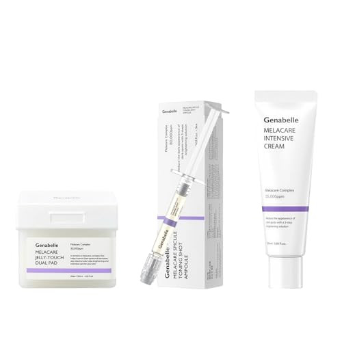 Genabelle Melacare Intensive Full Set - Melacare Intensive Cream (1.69 Fl Oz) & Spicule Toning Shot Ampoule (0.03 Fl Oz 3Ea) & Jelly Touch Dual Pad (4.05 Fl Oz)