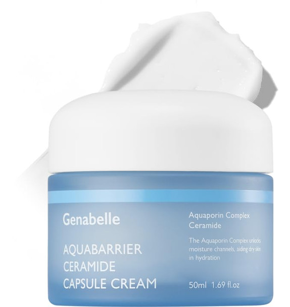 Genabelle Revitalize & Nourish: Aquabarrier Ceramide Capsule Cream - Intensive Hydration & Skin Barrier Repair 72-Hour Moisture Lock Dermatologist Tested 1.69 Fl Oz
