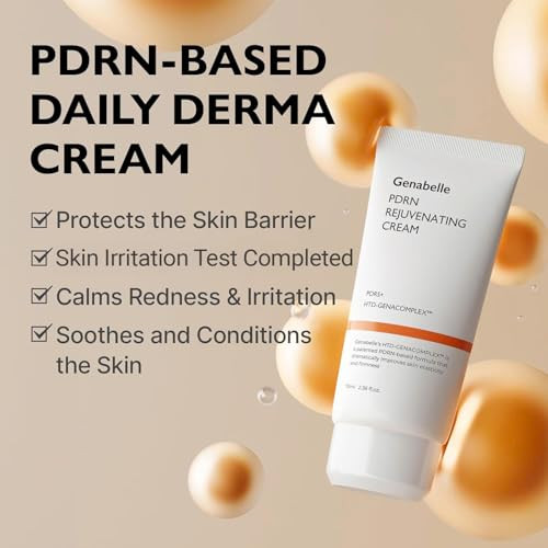 Genabelle Pdrn Duo Set (2.36 Fl Oz Each) Vita Toning Ampoule & Rejuvenating Cream Hydrating Brightening & Smoothing Korean Skincare For Glass Skin
