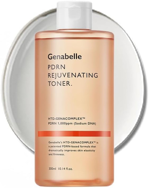 Genabelle Pdrn Rejuvenating Toner - Deep Hydration & Skin Barrier Support With Pdrn Panthenol Hyaluronic Acid - Soft & Glowing Skin - 10.14 Fl.Oz/300Ml