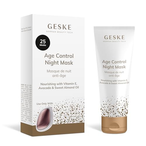 Geske Age Control Night Mask Use With Sonic Warm & Cool Mask Face Mask With Vitamin E Avocado & Sweet Almond Oil Enriching Formula Supports Night-Time Skin Recovery For Dry Skin Vegan