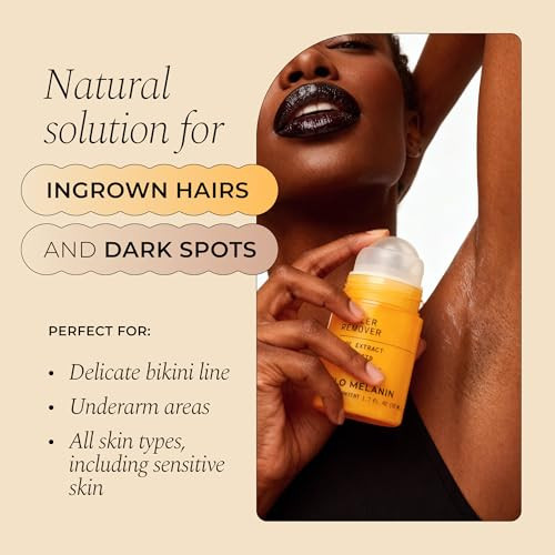 Glo Melanin Dark Spot Topical Roll-On 1.7 Fl Oz / 50 Ml Targeted Brightening For Inner Thighs & Underarms Kojic Acid Licorice & Willow Bark Vegan Paraben- Topical Skin Exfoliant