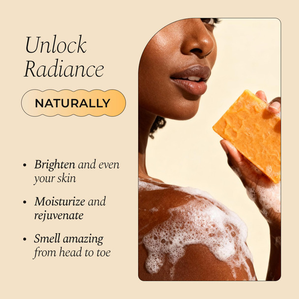 Glo Melanin Organic Turmeric Soap For Dark Spots Soap For Face All Natural Face Wash