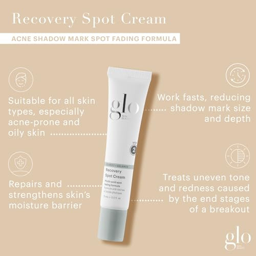 Glo Skin Beauty Recovery Spot Cream - Reduces Shadow Mark Size Depth & Uneven Tone And Redness Post Breakout For Acne-Prone And Oily Skin