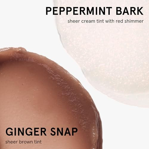 Glossier Balm Dotcom Hydrating Lip Balm Duo - Peppermint Bark & Ginger Snap - Lanolin Beeswax & Castor Oil For Dry Lips - Nourishing Lip Care Set 2 X 15Ml