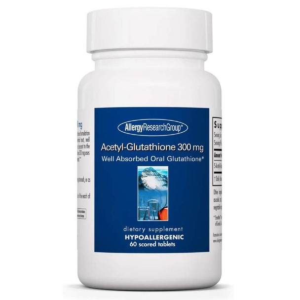 Allergy Research Group Acetyl-Glutathione 300 mg 60 Scored Tablets