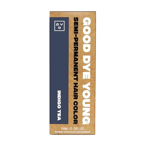 Good Dye Young Vegan And Cruelty- Semi-Permanent Hair Color Infusions Conditions & Boosts Shine Easy Application Red Brown Hair Dye 5Fl Oz (Indigo Tea)