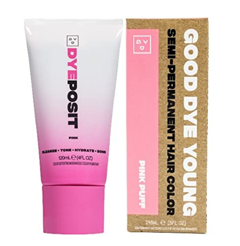 Good Dye Young Gdy Dyeposit Color Depositing Conditioner (Pink) And Semi Permanent Hair Dye (Pink Puff)