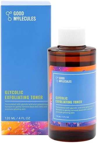 Good Molecules Glycolic Exfoliating Toner - Hyaluronic And Glycolic Acid Daily Toner For Face - Cleansing Facial Exfoliant For Glowing Even Skin Tone Skin Care
