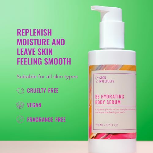 Good Molecules B5 Hydrating Body Serum - Vitamin B5 Ultra Hydrating Serum With Beta Glucan To Retain Moisture And Plumpness Skin Care For Body