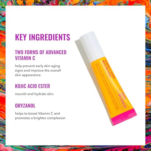 Good Molecules Vitamin C Serum With Oryzanol - Face Serum To Promote Even Skin Tone Anti-Aging And Brightening - Skin Care For Face