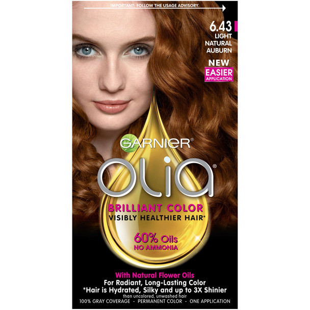 Garnier Olia Ammonia Free Hair Color [6.43] Light Natural Auburn 1 Ea