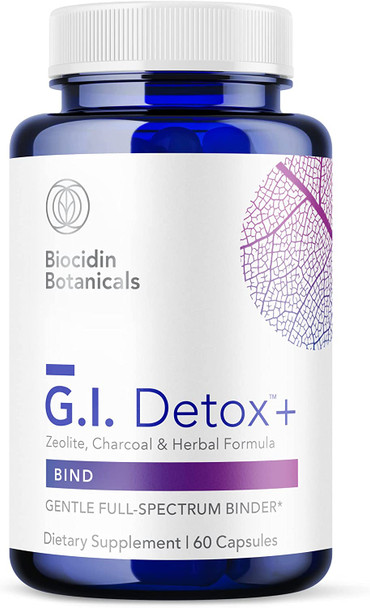 Biocidin Botanicals G.I. Detox Zeolite Charcoal  Herbal Formula 60 Capsules