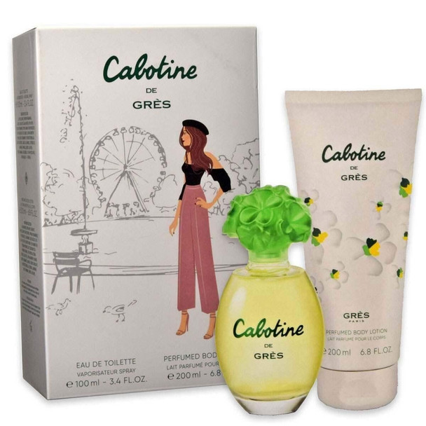 Cabotine By Parfums Gres Edt Spray 3.4 Oz & Body Lotion 6.7 Oz