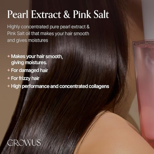 Growus Damage Therapy Hair Oil Protein Botanical Oils Lightweight Non-Greasy Adds Shine Heat Uv Protection Frizz Control K-Beauty Korean Hair Care (2.2 Fl Oz / 65Ml)
