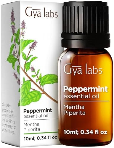 Gya Labs Rosemary Oil For Hair & Peppermint Oil For Diffuser Set - Aromatherapy Grade Essential Oils Set - 2X0.34 Fl Oz - Gya Labs
