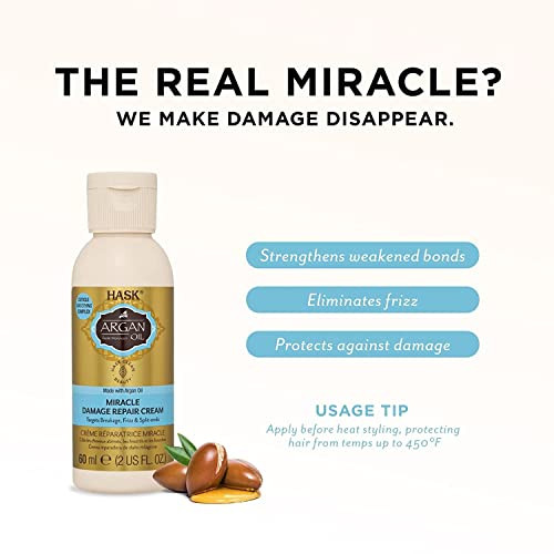 Hask Argan Oil Miracle Damage Repair Cream For All Hair Types Color Safe Gluten Sulfate Paraben