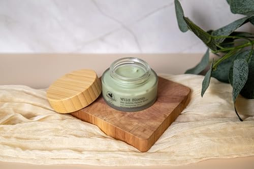Hearth And Homestead: Handmade Wild Bloom Bio-Active Tallow Face Balm/Cream With Blue Tansy - Hydrate Nourish And Protect Skin - .7 Oz