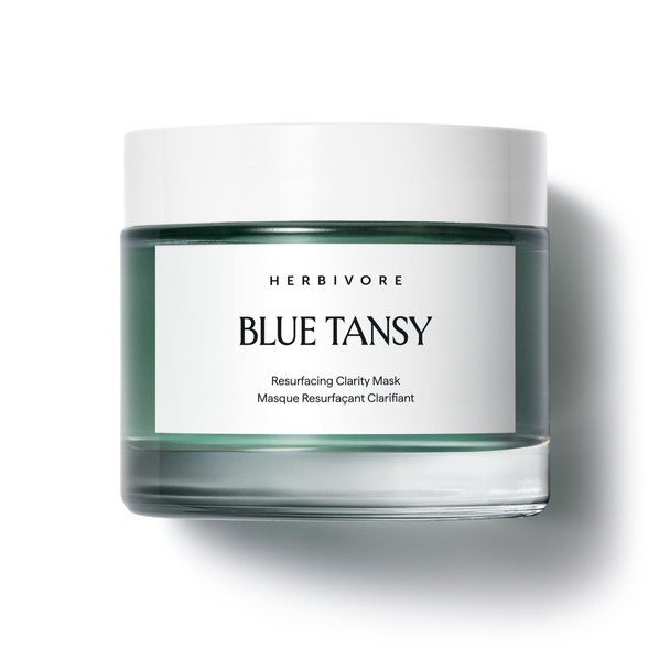 Herbivore Blue Tansy Bha & Enzyme Pore Refining Mask - Naturally Clarifies Acne Blemishes & Redness Vegan & Cruelty- 60 Ml / 2.02 Oz