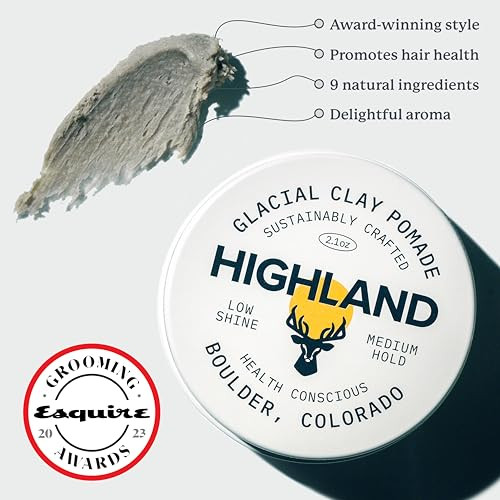 Highland The Wash & Glacial Clay Pomade Bundle