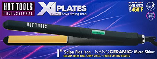 Hot Tools 1" Flat Iron - Extra Long Plate