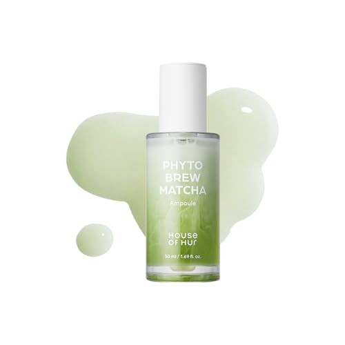 House Of Hur Phyto Brew Matcha Ampoule Lightweight Hydrating Face Ampoule Hadong Matcha + Egcg Fast-Absorbing Non-Sticky Dewy Glow Korean Skincare 1.69 Fl Oz (50 Ml)