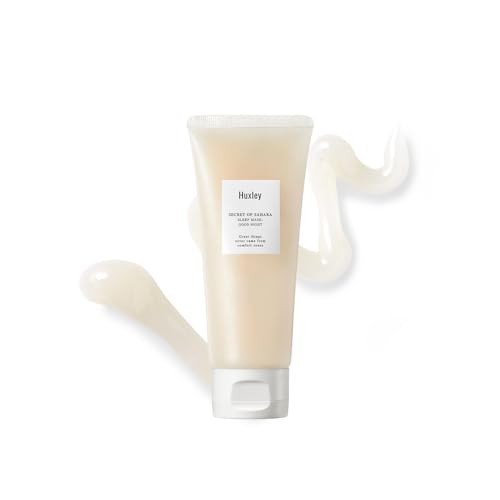 Huxley Secret Of Sahara Sleep Mask Hydrating Overnight Face Mask For Dry And Dull Skin Korean Skincare With Cactus Extract And Cica Barrier Support Non-Sticky Gel-Cream 5.29 Oz