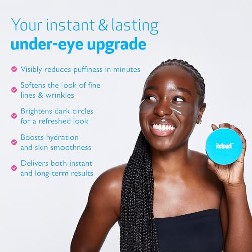 Indeed Labs Snoxin Ii Hydrating Under Eye Patches For Puffy Eyes And Dark Circles With Niacinamide Licorice Root Extract & Argireline 30 Biodegradable Hydrogel Patches