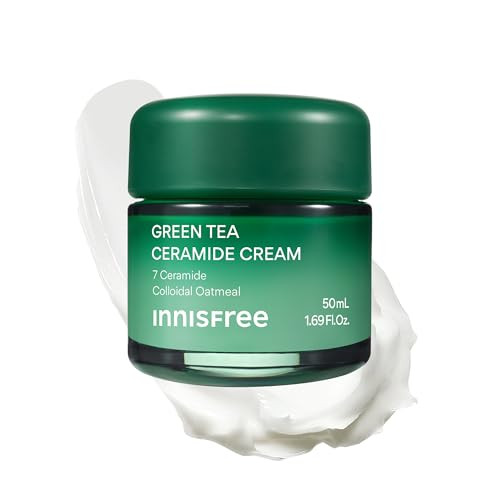 Innisfree Green Tea Ceramide Cream Hydrating Rescue Cream For Dry Sensitive And Eczema Prone Skin