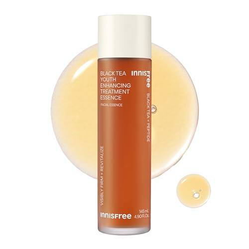 Innisfree Black Tea Youth Essence Korean Anti-Aging Treatment With Niacinamide For Radiance Firm Skin Hydration And Barrier Support