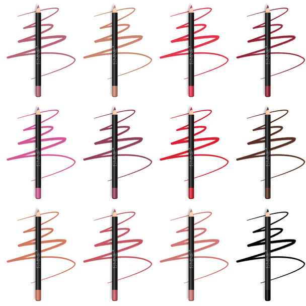 Is'mine 12Pcs Lip Liner Pencil Nice Color Precise Lining Creamy Formula Versatile Long Wood Eyeliner Lip Lining Kit (Set A)